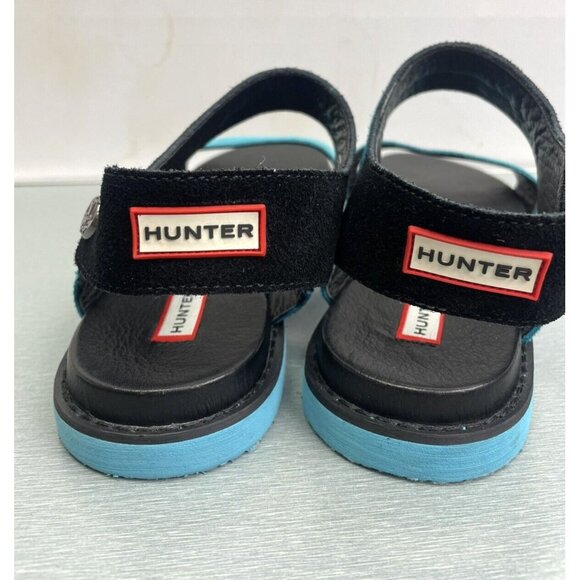 Hunter Original Leather Sandals Suede Sport Sky Blue Size 9 - Picture 7 of 12